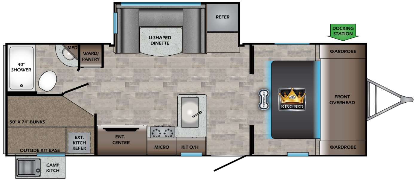 2022 CROSSROADS SUNSET TRAIL 242BH, , floor-plans-day image number 0